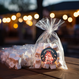 Stickers Rustic Bonfire et Marshmallows Party