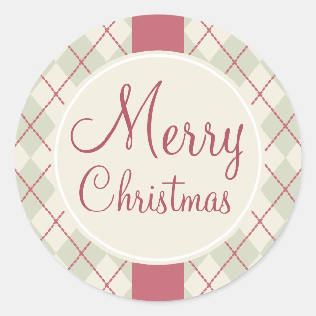 Stickers Rustique Joyeux Noël (Devant)