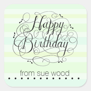 Stickers Sac Cadeau Anniversaire customisé