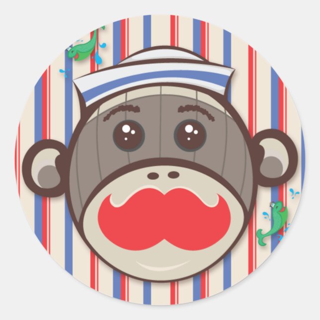 Stickers Sailor Sock Monkey (Devant)