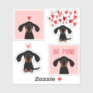Stickers Saint Valentin Chien Chien Chien adorable