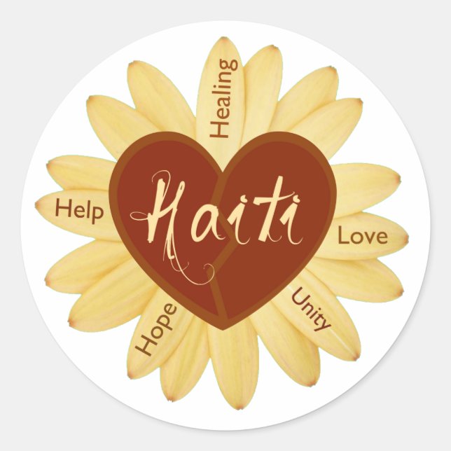 Stickers Saint Valentin de Haïti Relief (Devant)