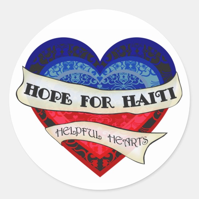 Stickers Saint Valentin de Haïti Relief (Devant)