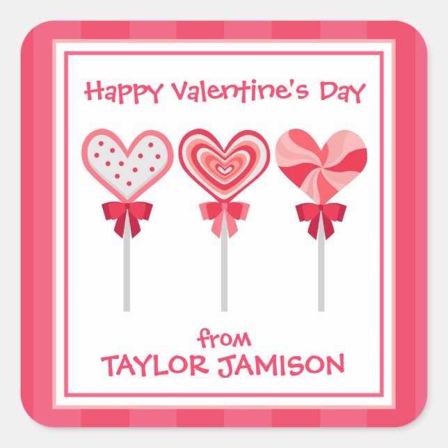 Stickers Saint Valentin personnalisés (Devant)