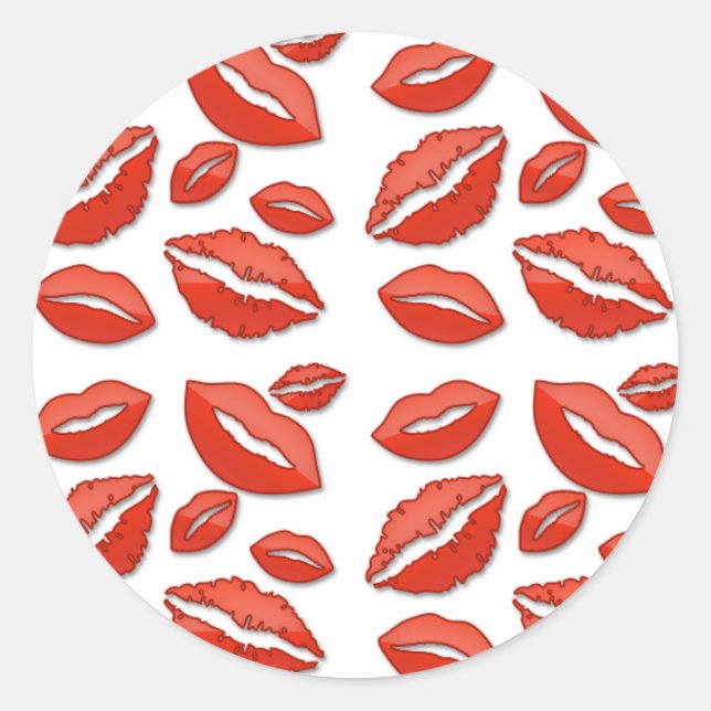 Stickers Saint Valentin Red Lips (Devant)