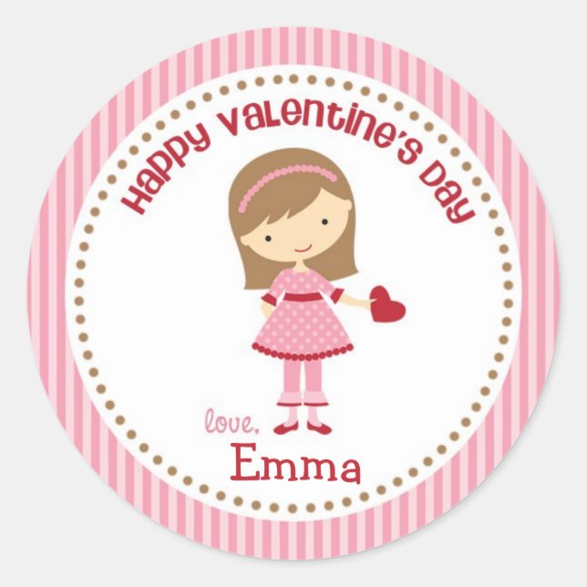 Stickers Saint Valentin (rose) - Enfants Enfants (Devant)