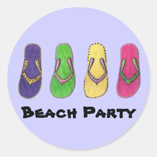 Stickers sandales de beach party (Devant)