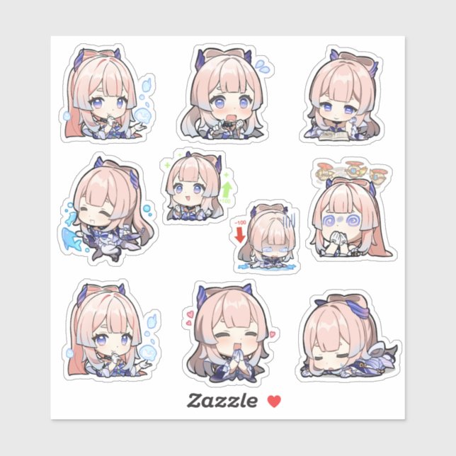 Stickers Sangonomiya Kokomi (Feuille)