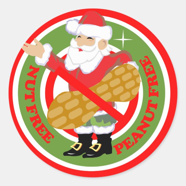 Stickers sans arachide Père Noël de Noël (Devant)