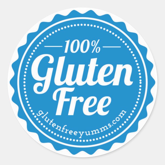 Stickers sans gluten 100% bleu (Devant)