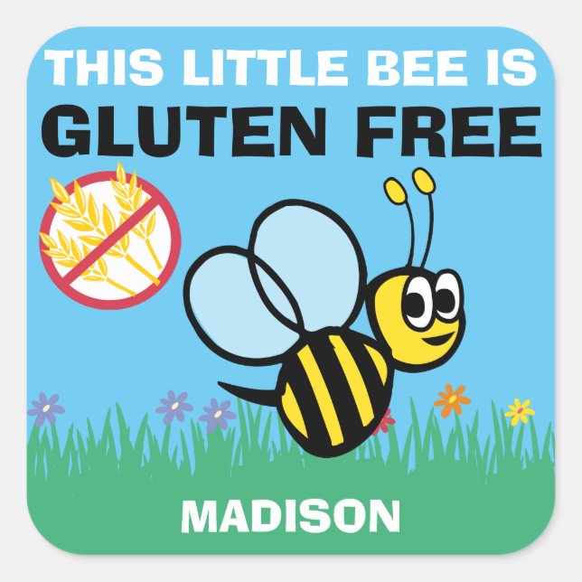 Stickers sans gluten Bumblebee Celiac (Devant)