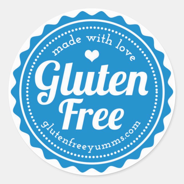 Stickers sans gluten — Fabriqué avec amour (Devant)