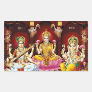 Stickers Saraswati, Lakshmi & Ganesha