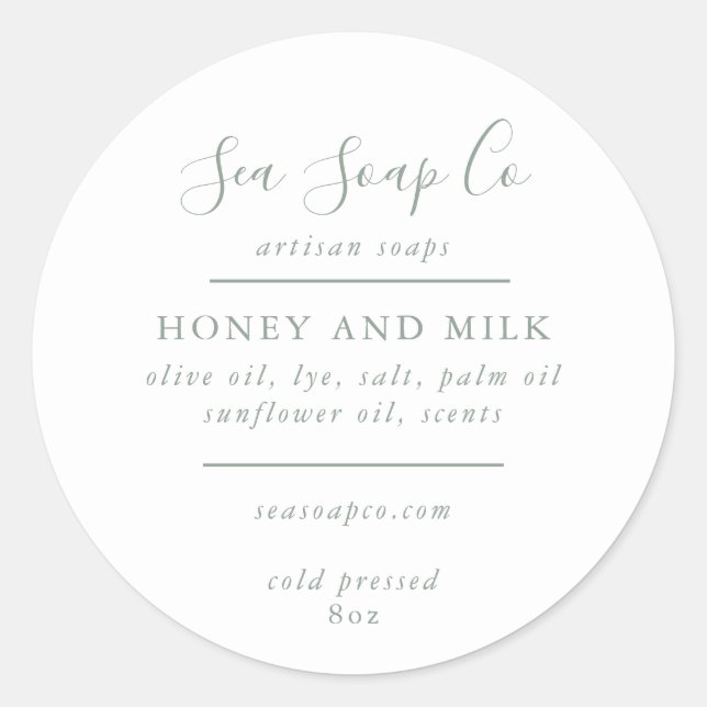 Stickers savon personnalisables (Devant)