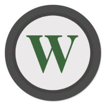 Stickers Sceau d'enveloppes de vacances monogramme