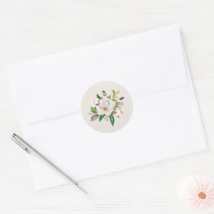 Stickers Sceau Enveloppe Magnolia Favor Étiquette 