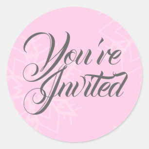 Stickers Sceau Pastel Pink Snowflakes Enveloppe