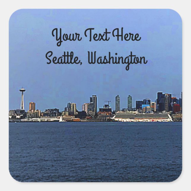 Stickers Seattle Skyline #2-1 (Devant)