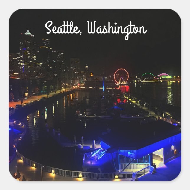 Stickers Seattle Skyline #6 (Devant)