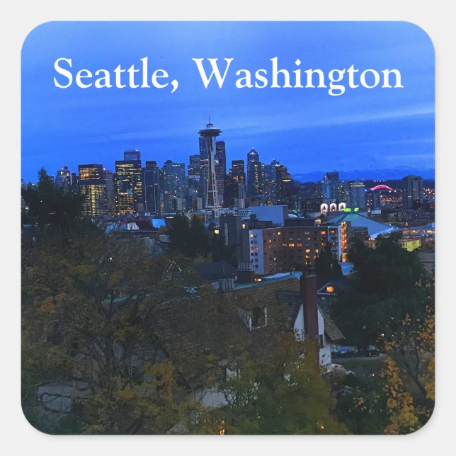 Stickers Seattle Skyline #8 (Devant)
