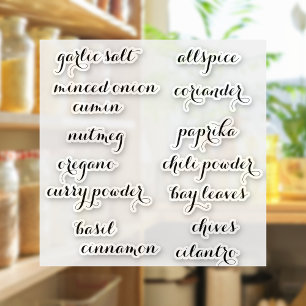 Stickers Set Étiquette Fancy Pantry Spices