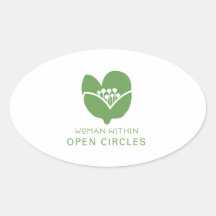 Stickers sheet of Woman within Open Circles