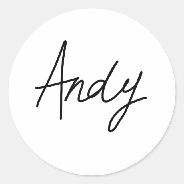 Stickers Signature d'Andy (Devant)