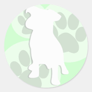 Stickers Silhouette Chien Vert