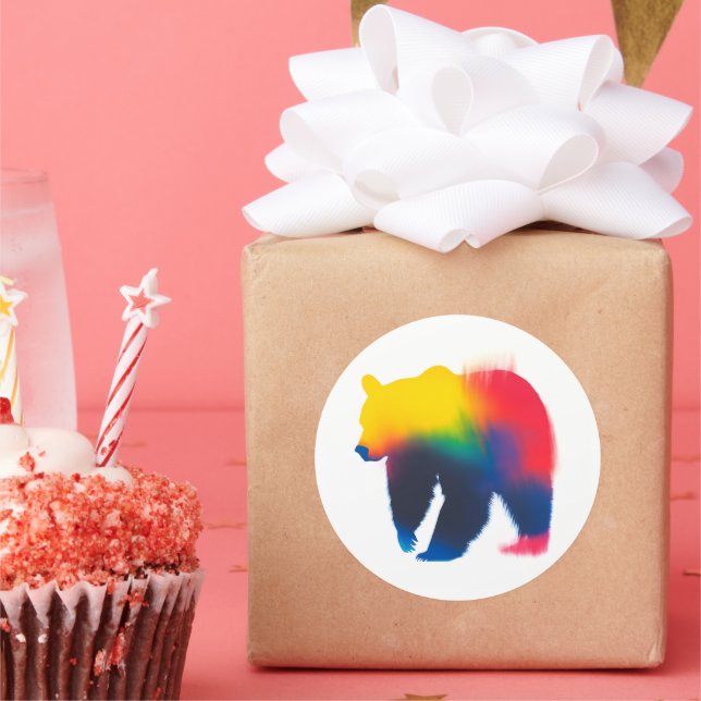 Stickers Silhouette de l'ours de peinture à Spray  (Fête)