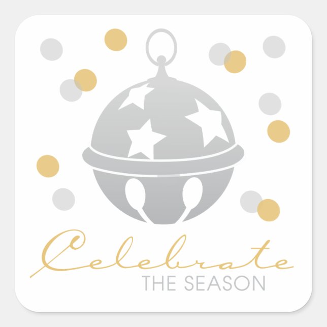 Stickers Silver et Gold Sleigh Bell Holiday (Devant)