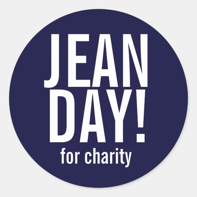 Stickers Simple Marine Blue Jean Day (Devant)