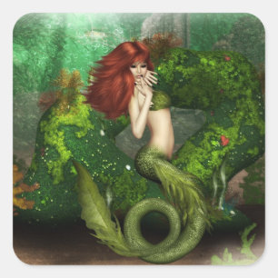 Stickers Sirène Red Haired