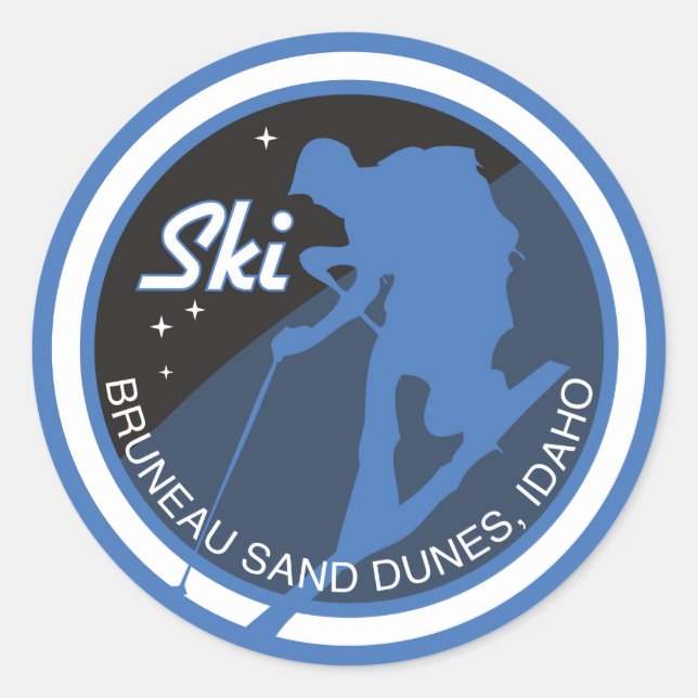 Stickers Ski Bruneau Dunes de sable (Devant)