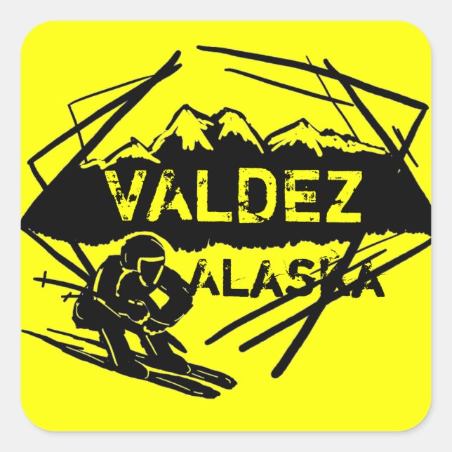 stickers ski Valdez Alaska (Devant)