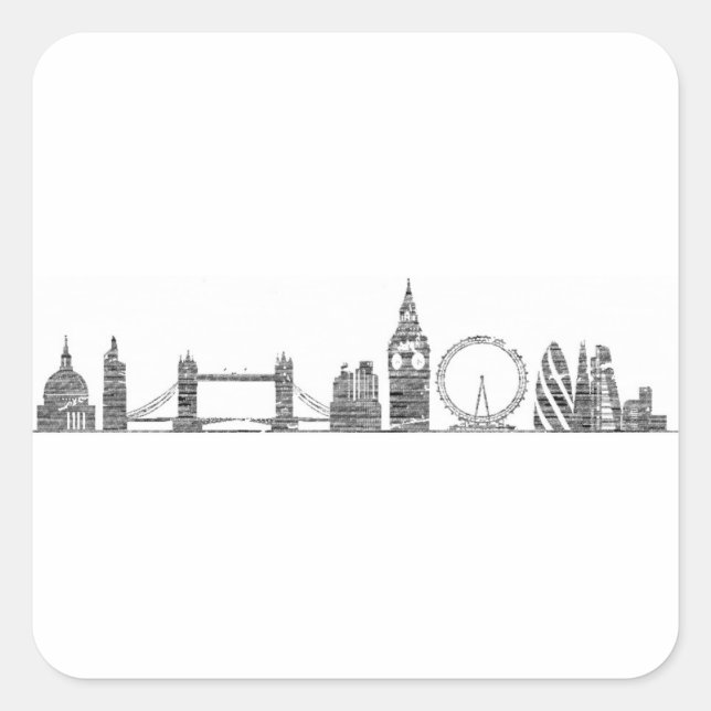 Stickers Skyline de Londres (Devant)