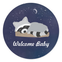 Stickers Sleepy Raccoon