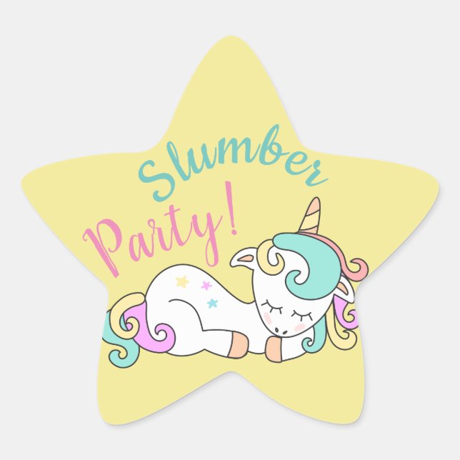 Stickers Sleepy Unicorn Stwood Party (Devant)