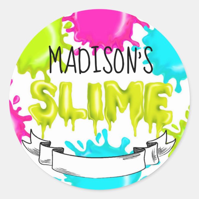 Stickers Slime, Étiquettes Slime, faveurs Slime (Devant)