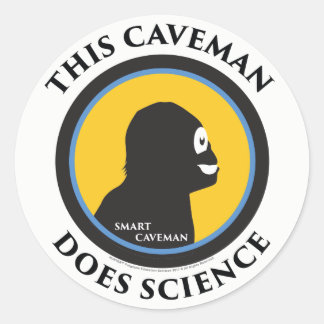 Stickers Smart Caveman : Ce Caveman fait la scienc