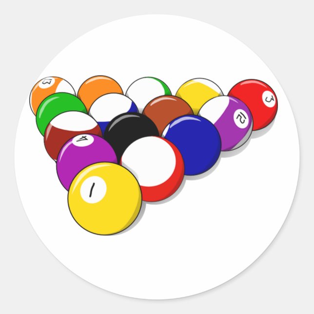 Stickers Snooker Balls (Devant)