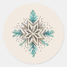 Stickers Snowflake, Fête, Noël, Bleu