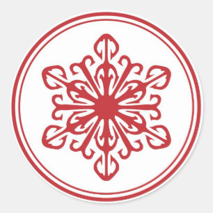 Stickers Snowflake - Rouge