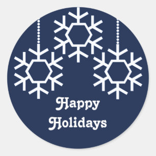 Stickers Snowflakes en chute libre, Bleu foncé