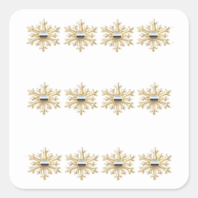 Stickers Snowflakes Gold (Devant)