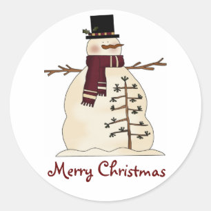 Stickers Snowman Holiday