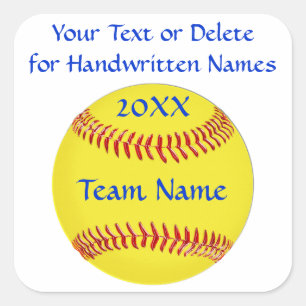 Stickers Softball 3 Text Boxes ou Supprimer