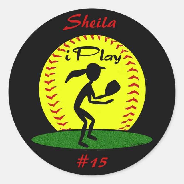 Stickers Softball de stade rapide (Devant)