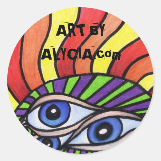 Stickers Soleil Oeil Bleu