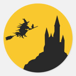 Stickers Sorcière Volante Halloween