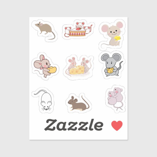 Stickers souris (Feuille)